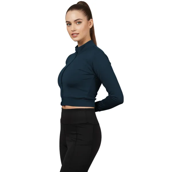 Women_Zip_Up_Stand_Collar_Crop_Jacket