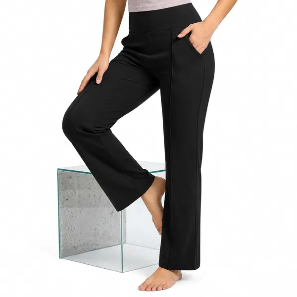 Women_High_Waist_Flare_Pants