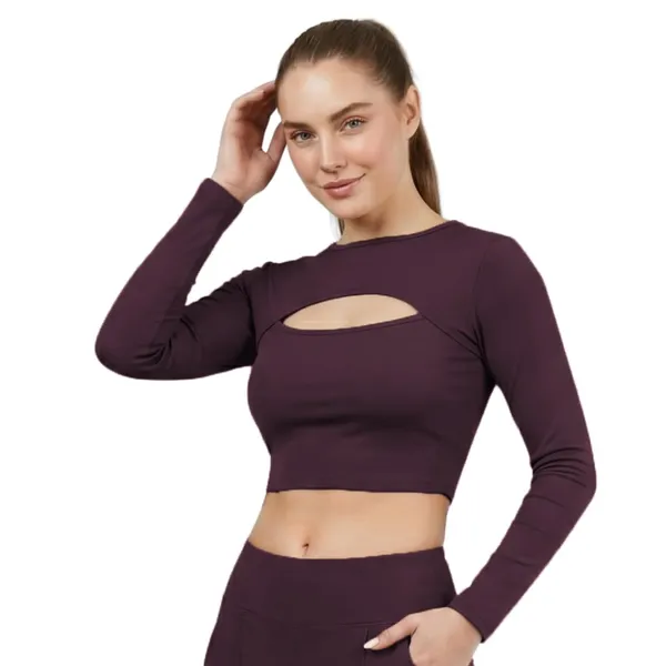 Women_S_Compression_Long_Sleeve_Crop_Top_And_Flare_Trouser_Set