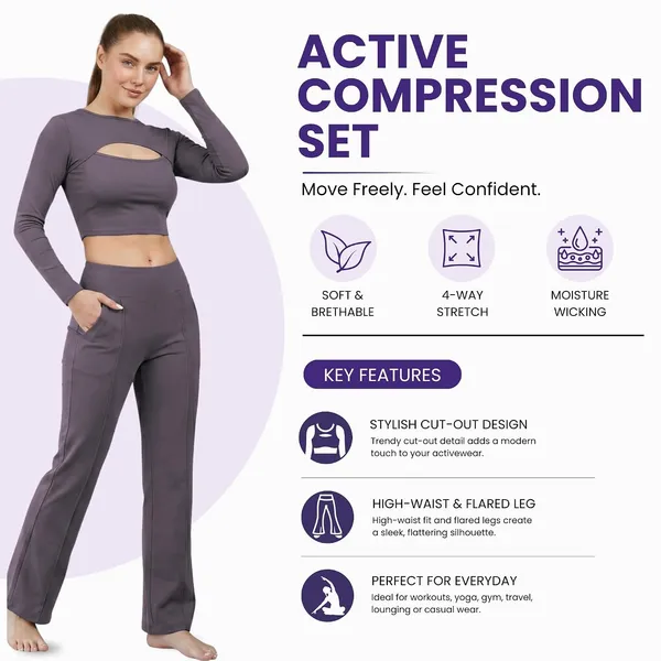 Women_S_Compression_Long_Sleeve_Crop_Top_And_Flare_Trouser_Set
