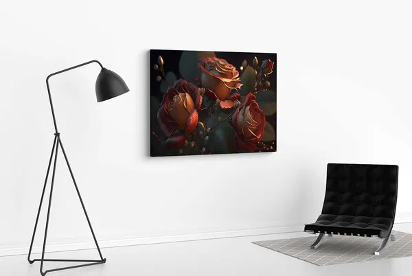 Framed_Canvas_Flower_Painting