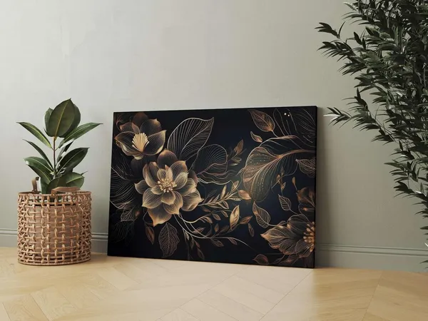 Framed_Canvas_Flower_Painting