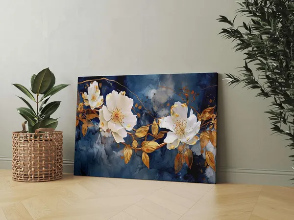 Framed_Canvas_Flower_Painting