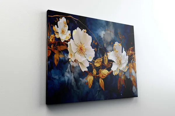 Framed_Canvas_Flower_Painting