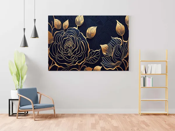 Framed_Canvas_Flower_Painting