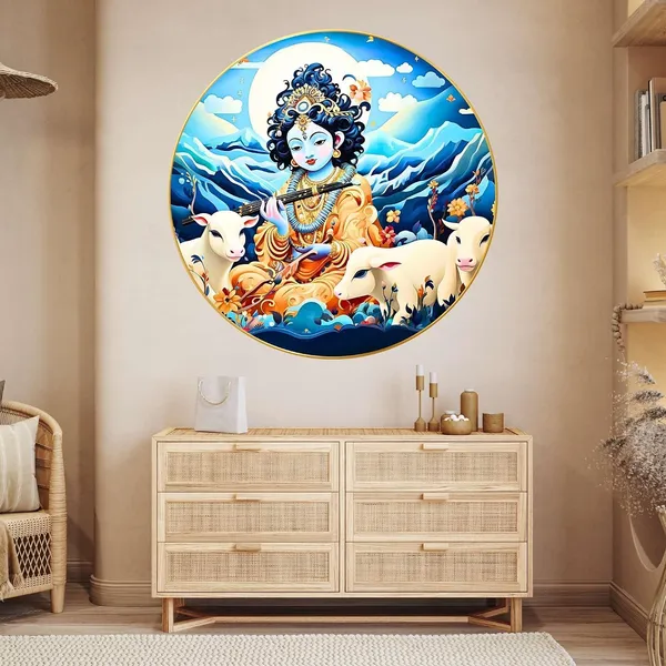 Radha_Krishna_Wall_Painting_With_Frame