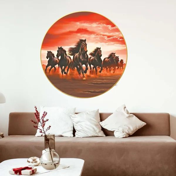 Seven_Horses_Vastu_Framed_Painting