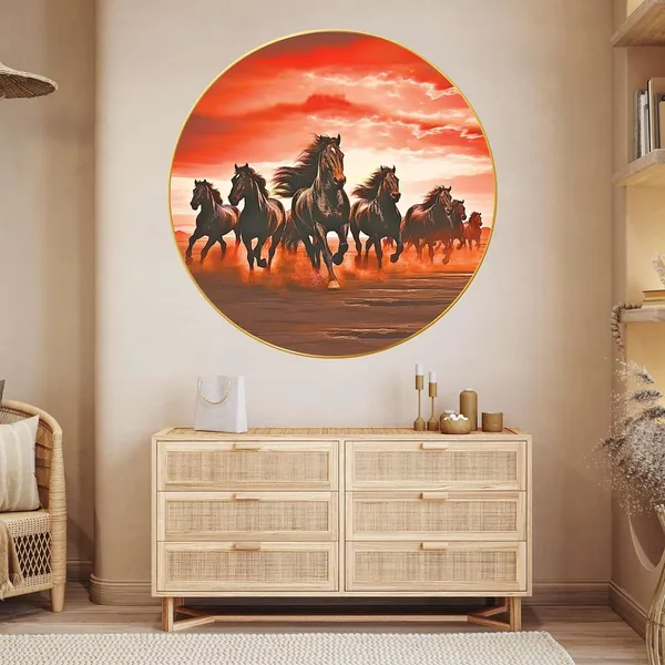 Seven_Horses_Vastu_Framed_Painting