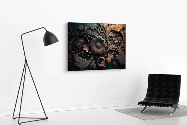 Framed_Canvas_Flower_Painting