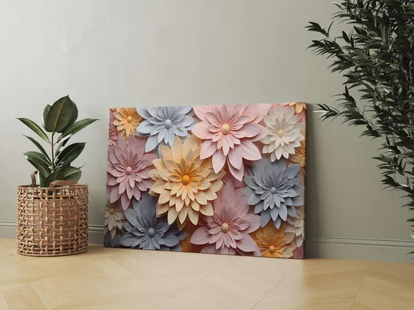 Framed_Canvas_Flower_Painting