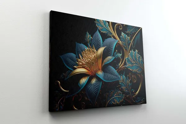 Framed_Canvas_Flower_Painting