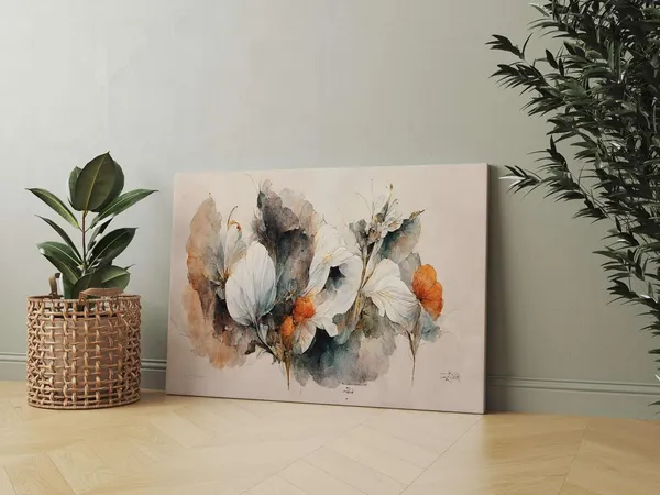 Framed_Canvas_Flower_Painting