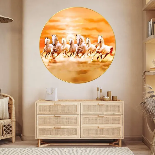 Seven_Horses_Vastu_Framed_Painting
