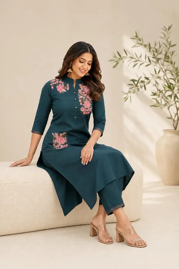 Women_S_Cotton_Kurti_With_Pant