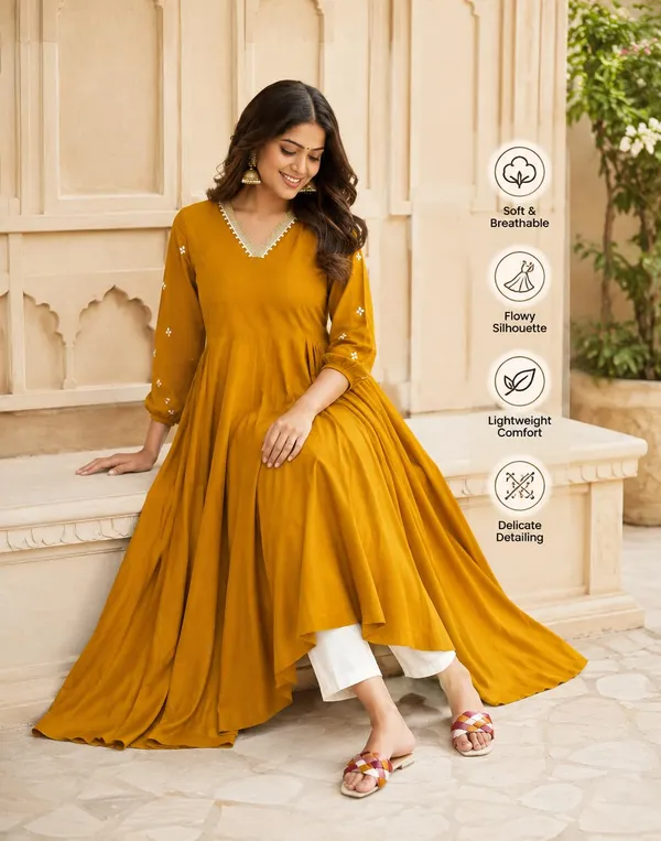 Women_S_Cotton_Embroidered_Anarkali_Kurti_With_Pant