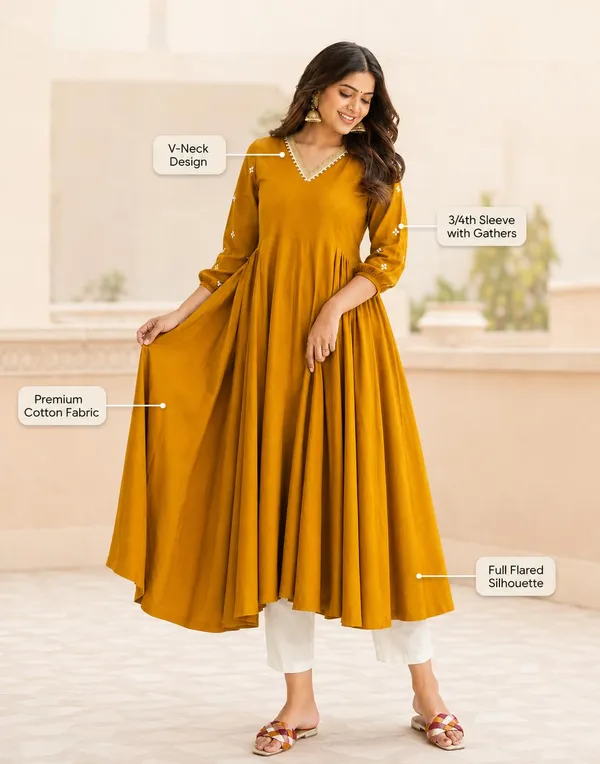 Women_S_Cotton_Embroidered_Anarkali_Kurti_With_Pant