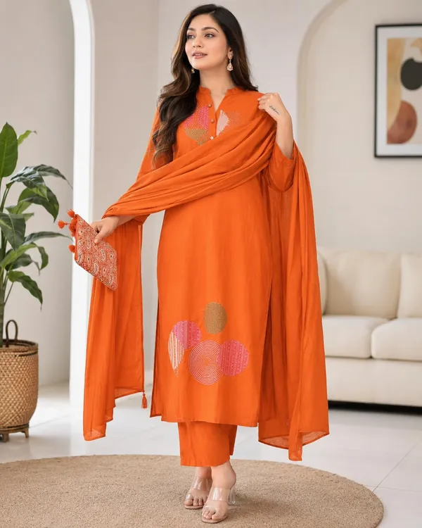 Women_S_Cotton_Embroidery_Kurti_Pant_Dupatta_Set
