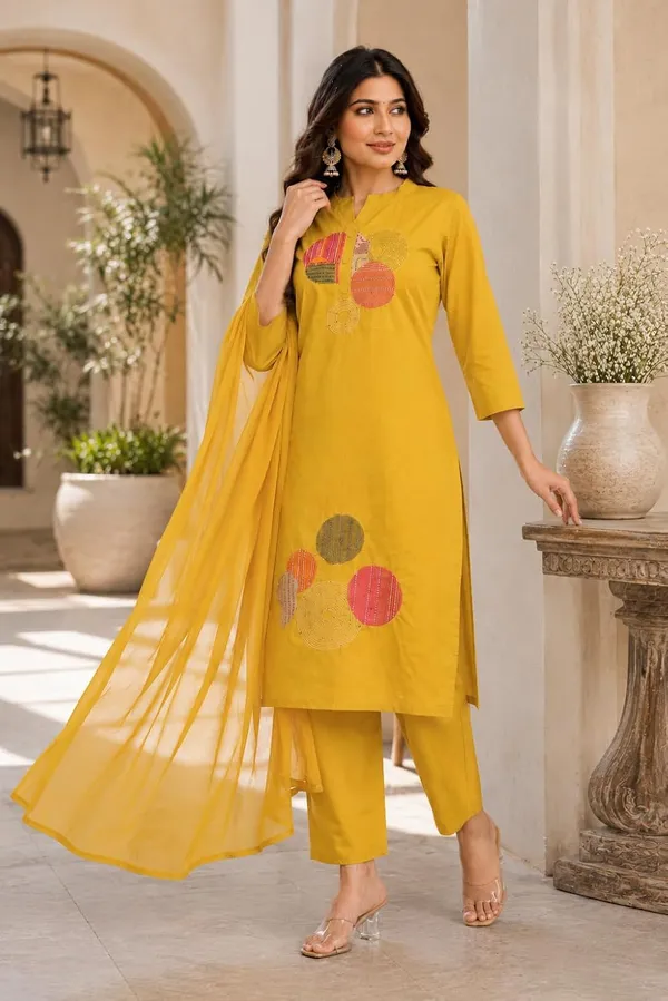 Women_S_Cotton_Embroidery_Kurti_With_Pant_Set