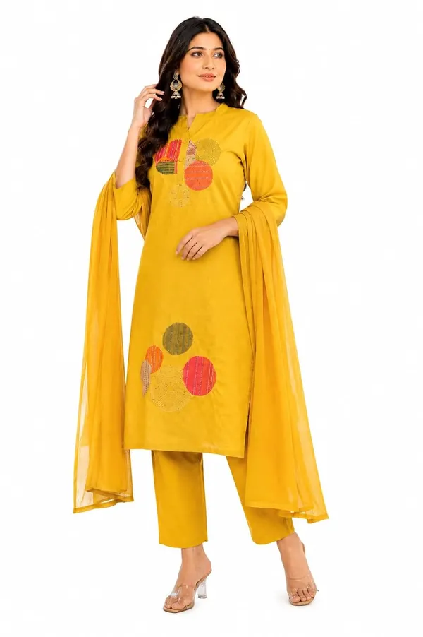 Women_S_Cotton_Embroidery_Kurti_With_Pant_Set