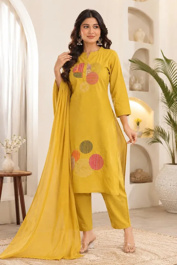 Women_S_Cotton_Embroidery_Kurti_With_Pant_Set