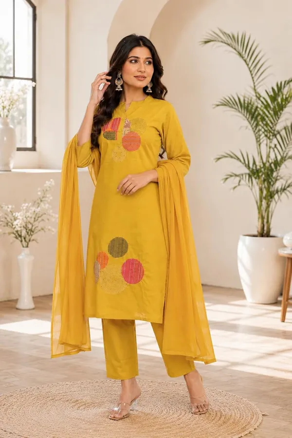 Women_S_Cotton_Embroidery_Kurti_With_Pant_Set