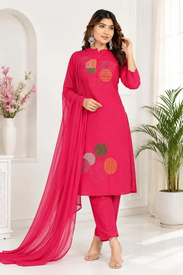Women_S_Cotton_Embroidery_Kurti_With_Pant_Set
