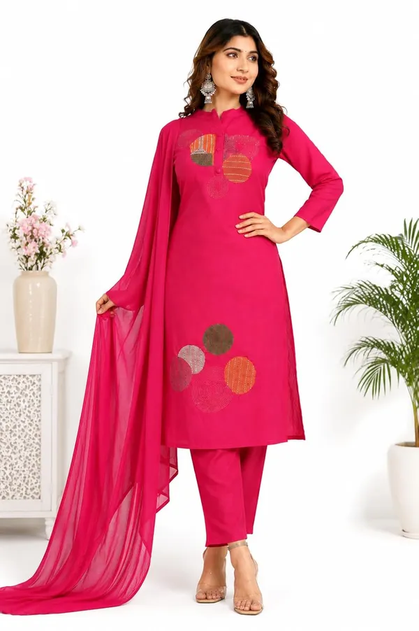 Women_S_Cotton_Embroidery_Kurti_With_Pant_Set