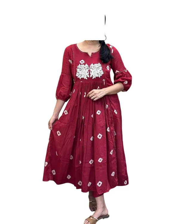 Women_S_Cotton_Anarkali_Kurti_With_Pant