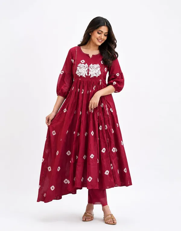 Women_S_Cotton_Anarkali_Kurti_With_Pant