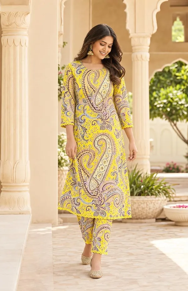 Women_S_Cotton_Kurti_With_Pant_Set