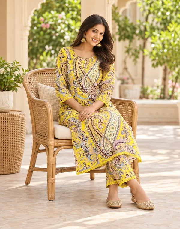 Women_S_Cotton_Kurti_With_Pant_Set