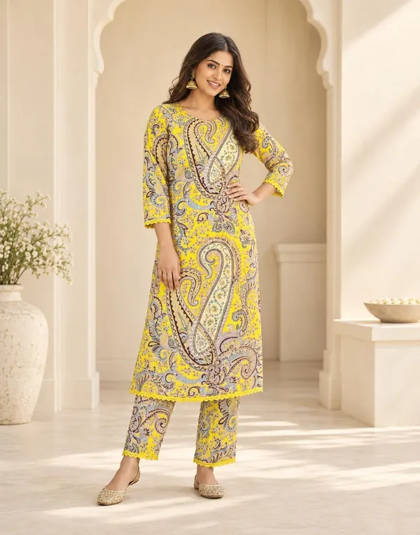 Women_S_Cotton_Kurti_With_Pant_Set