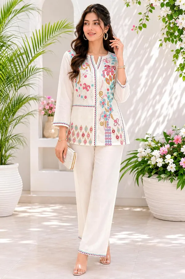 Women_S_Cotton_Embroidery_Kurti_With_Pant_Set