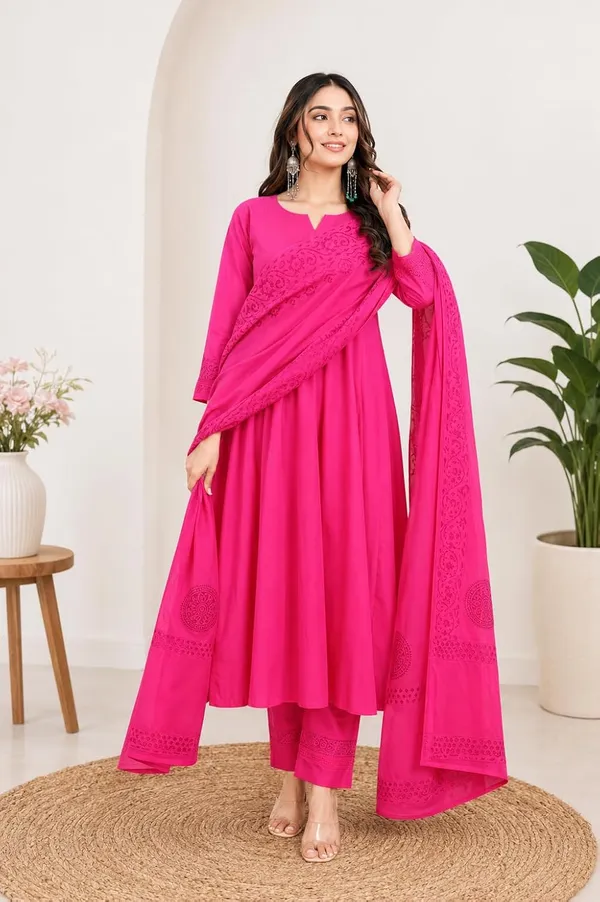 Women_S_Cotton_Embroidery_Kurti_Pant_Dupatta_Set