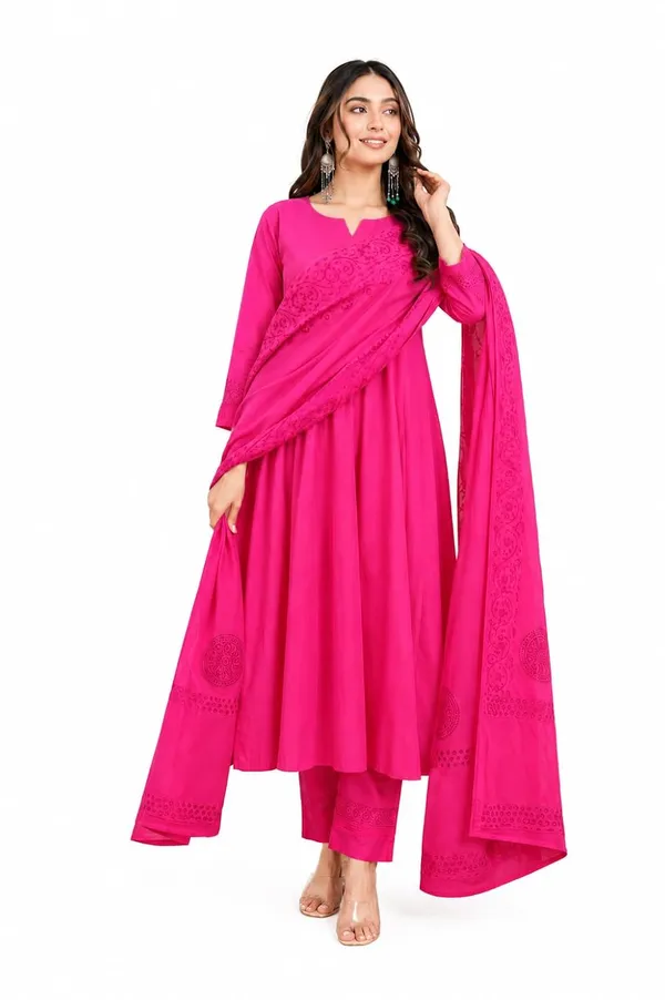 Women_S_Cotton_Embroidery_Kurti_Pant_Dupatta_Set