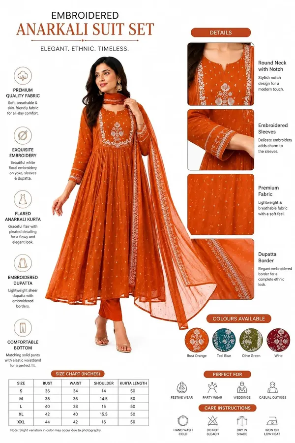 Women_S_Cotton_Embroidery_Anarkali_Kurti_Set_With_Pant_And_Dupatta