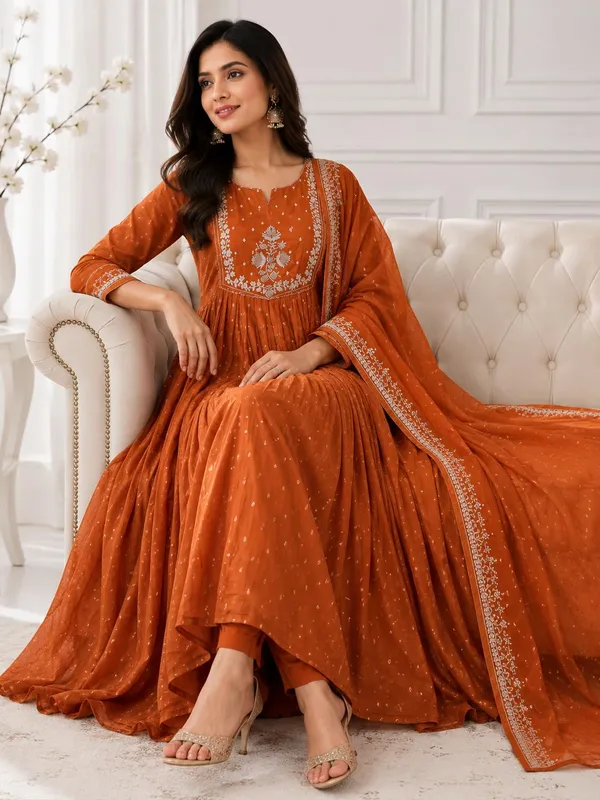 Women_S_Cotton_Embroidery_Anarkali_Kurti_Set_With_Pant_And_Dupatta