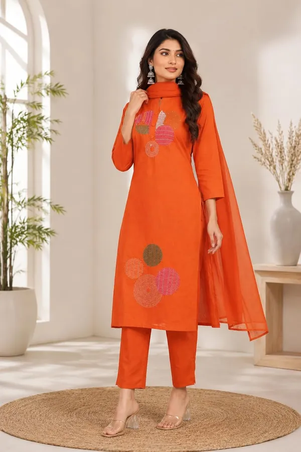 Women_S_Cotton_Embroidery_Kurti_With_Pant_Set