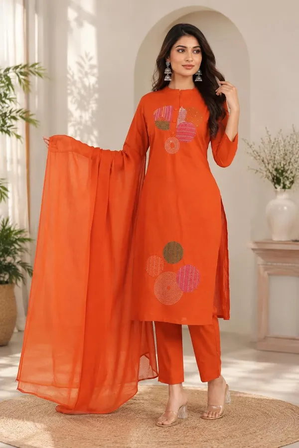 Women_S_Cotton_Embroidery_Kurti_With_Pant_Set