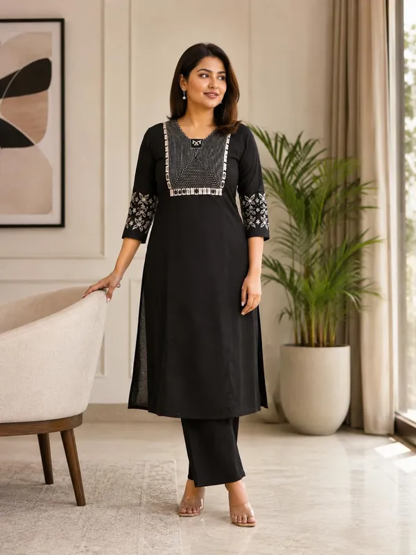 Women_S_Cotton_Embroidery_Kurti_With_Pant_Set