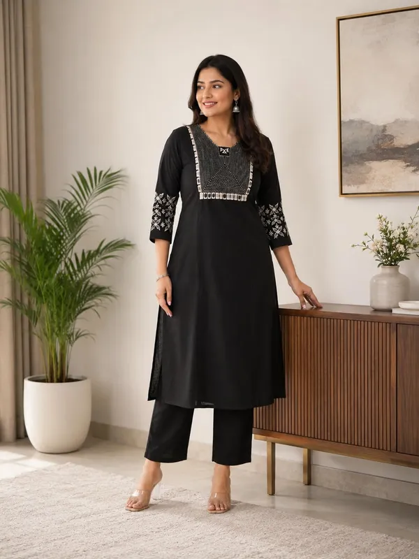 Women_S_Cotton_Embroidery_Kurti_With_Pant_Set