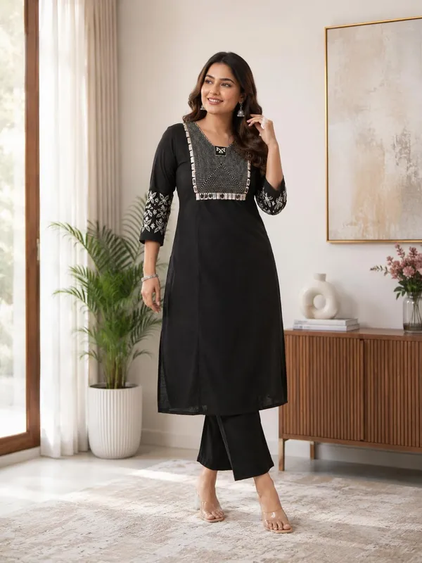 Women_S_Cotton_Embroidery_Kurti_With_Pant_Set
