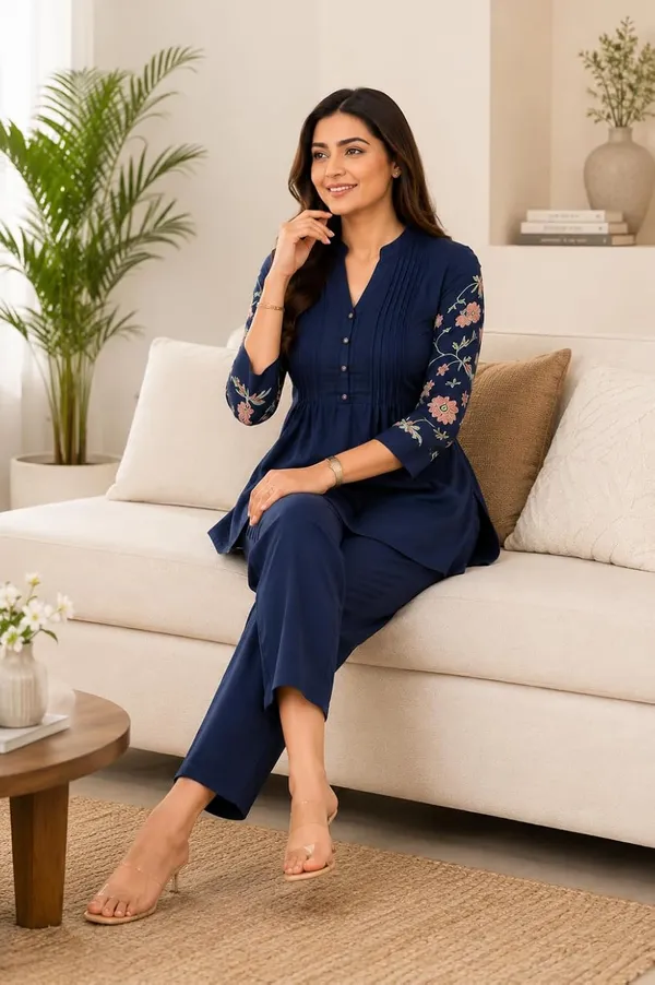 Women_S_Cotton_Embroidery_Kurti_With_Pant_Set