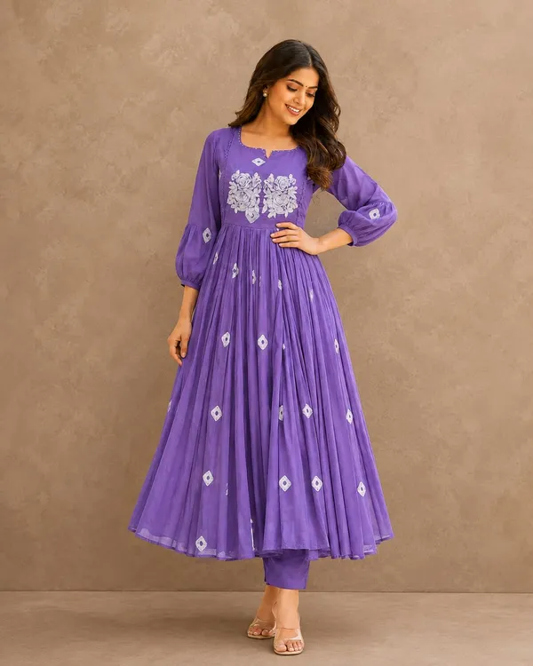Women_S_Cotton_Anarkali_Kurti_With_Pant