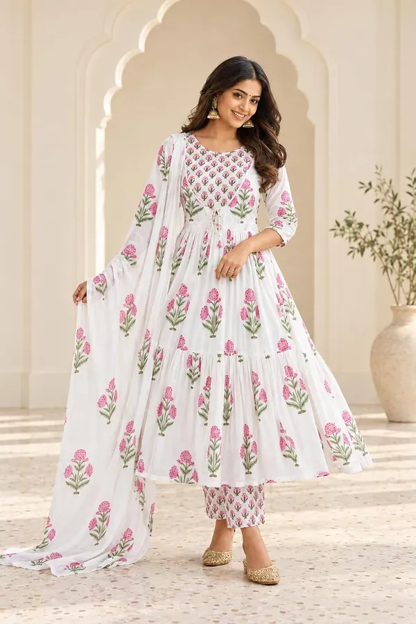 Women_S_Cotton_Anarkali_Kurti_With_Pant_And_Dupatta