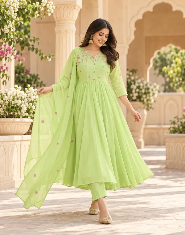 Women_S_Cotton_Embroidered_Anarkali_Kurti_Set_With_Pant_And_Dupatta
