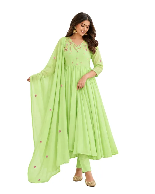 Women_S_Cotton_Embroidered_Anarkali_Kurti_Set_With_Pant_And_Dupatta