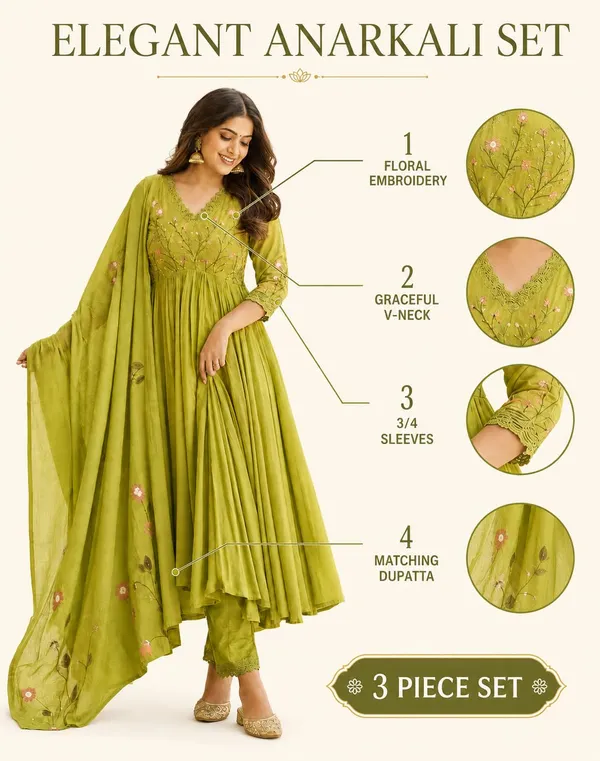 Women_S_Cotton_Embroidered_Anarkali_Kurti_With_Pant_And_Dupatta_Set