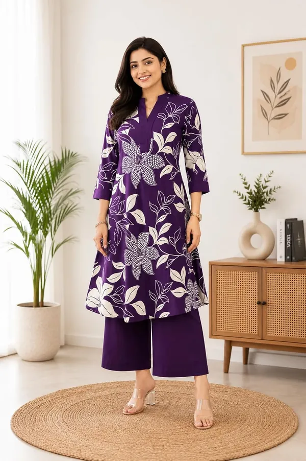Women_S_Cotton_Kurti_With_Pant_Set