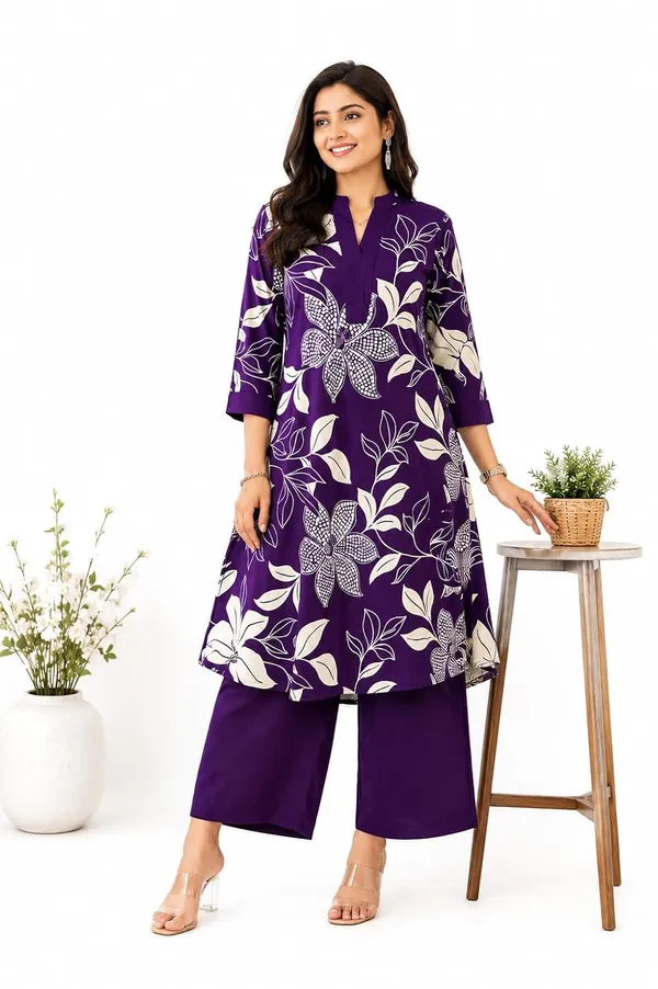 Women_S_Cotton_Kurti_With_Pant_Set
